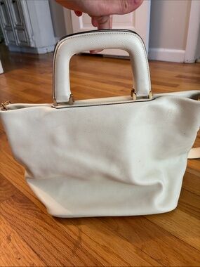 Valextra Cream Structured Top-Handle Satchel